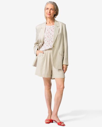 short femme Selma en lin sable sable - 36200340SAND - HEMA