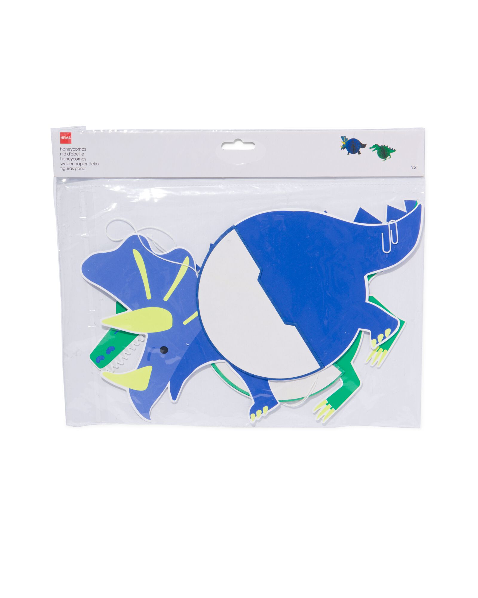 2er-Pack Papierwaben-Dinosaurier - 14200427 - HEMA