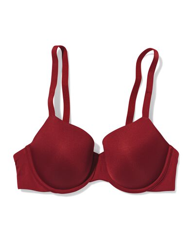 voorgevormde bh met beugel donkerrood - 21800450DARKRED - HEMA