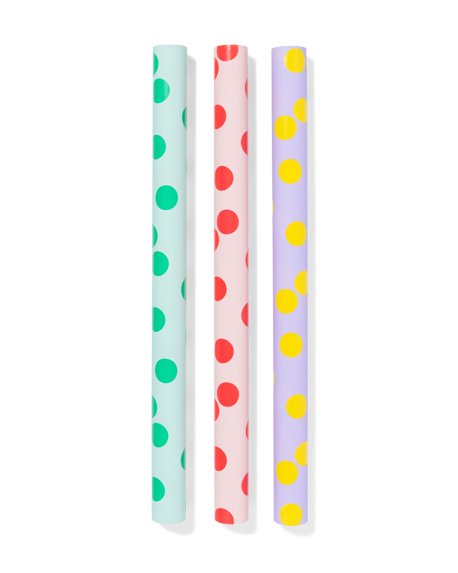 papier cadeau 50 x 200 cm extra fort confetti - 3 pi&egrave;ces - 14793261 - HEMA