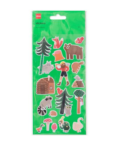 autocollants 3D animaux de la for&ecirc;t - 15900307 - HEMA