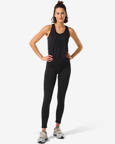 legging de sport femme sans coutures côte noir noir - 36030343BLACK - HEMA