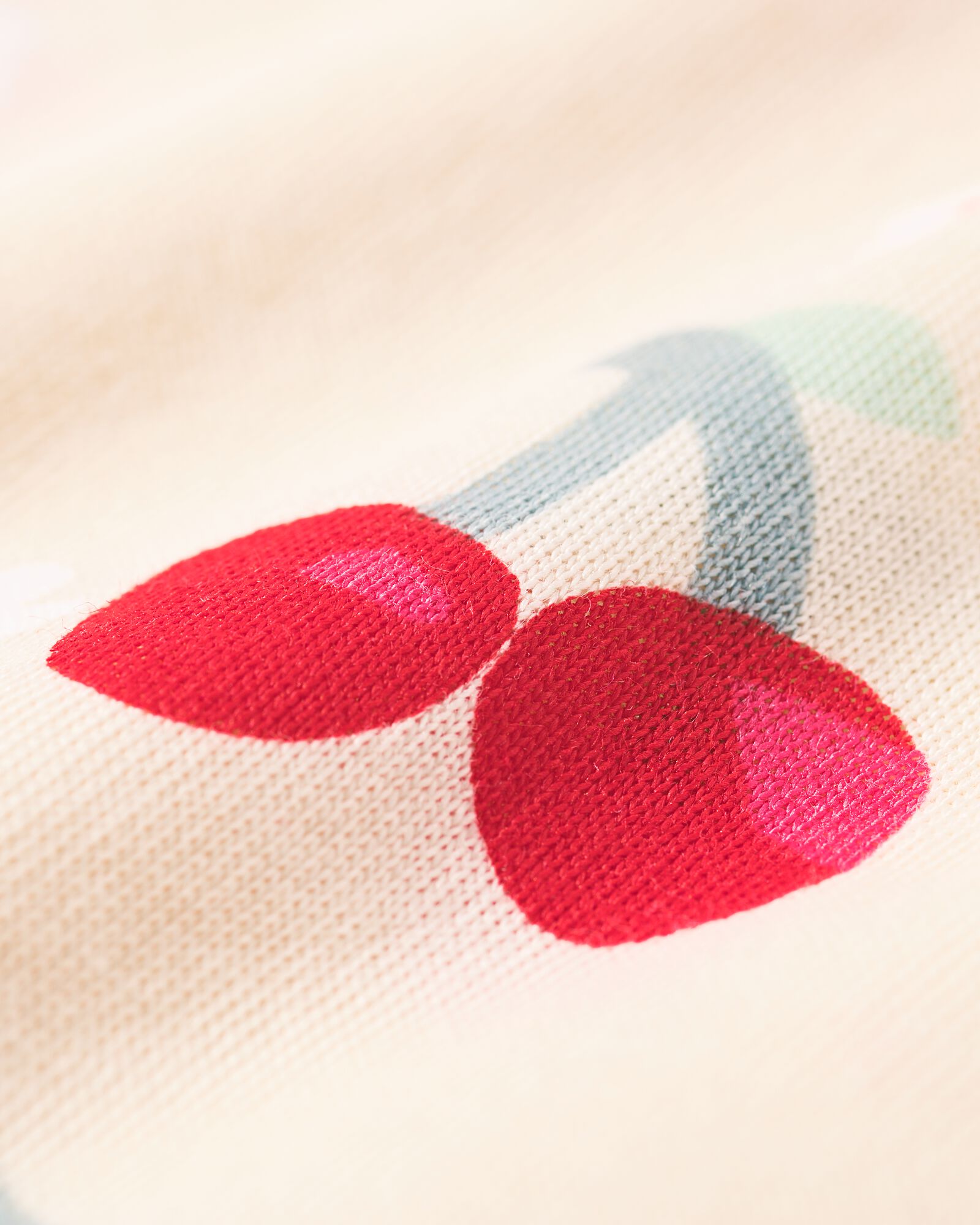 kindernachthemd kers gebroken wit - 23030180OFFWHITE - HEMA