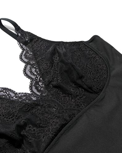 Figurfreundlicher Damenbody mit Spitze, mittelstark figurformend schwarz schwarz - 21550055BLACK - HEMA