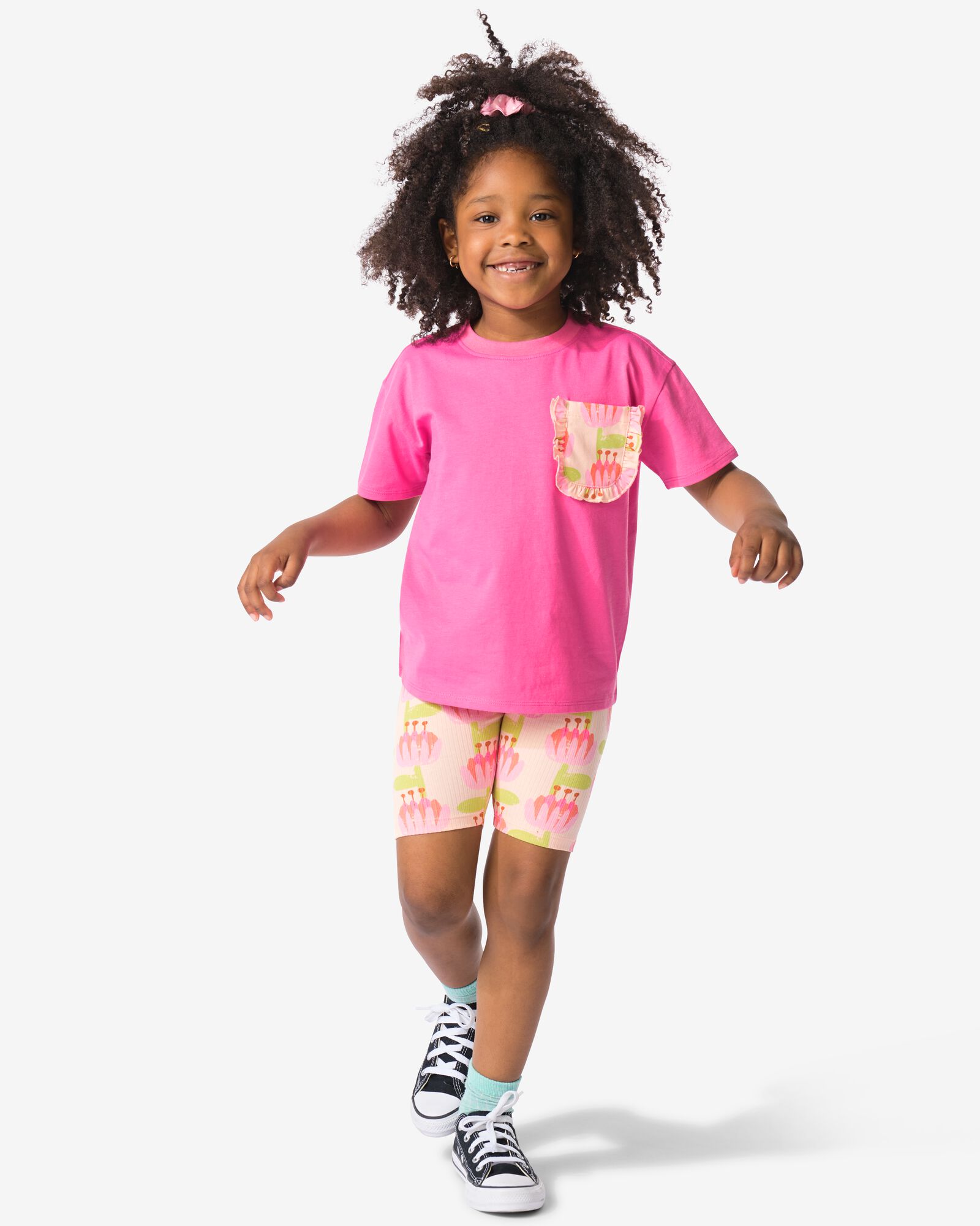 Kinderbekleidungsset Jersey, Blumen dunkelrosa dunkelrosa - 30848004DARKPINK - HEMA