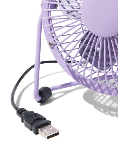 Retro-Tischventilator, USB, violett, Ø 10 cm - 80200015 - HEMA