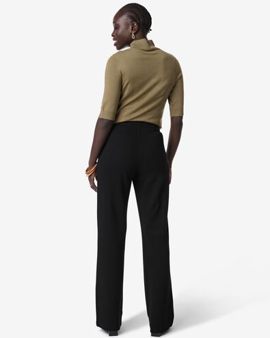 damesbroek Kacey regular fit  zwart zwart - 36300980BLACK - HEMA