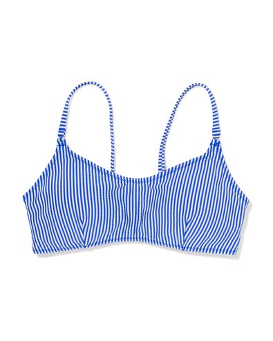 Damen-Bikinioberteil, Seersucker blau - 22352090BLUE - HEMA