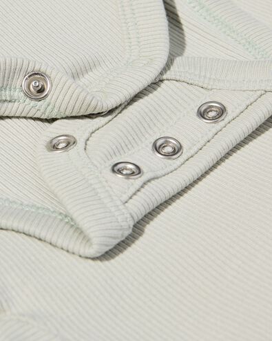 body crois&eacute; &eacute;volutif nouveau-n&eacute; c&ocirc;tel&eacute; vert clair vert clair - 33438220LIGHTGREEN - HEMA