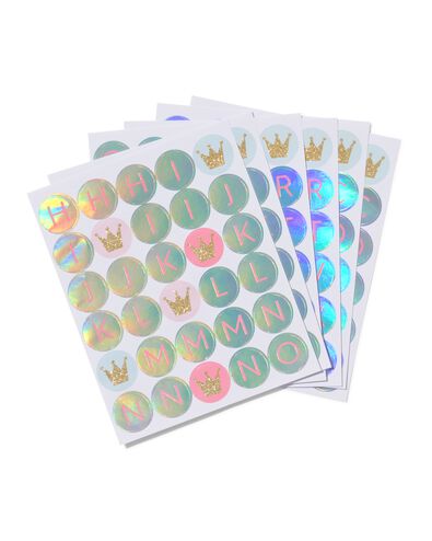 autocollants lettres princesse - 6 feuilles - 14700710 - HEMA