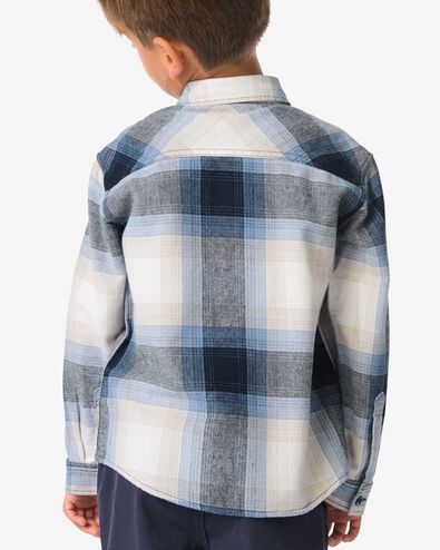 chemise enfant carreaux bleu - 30700401BLUE - HEMA