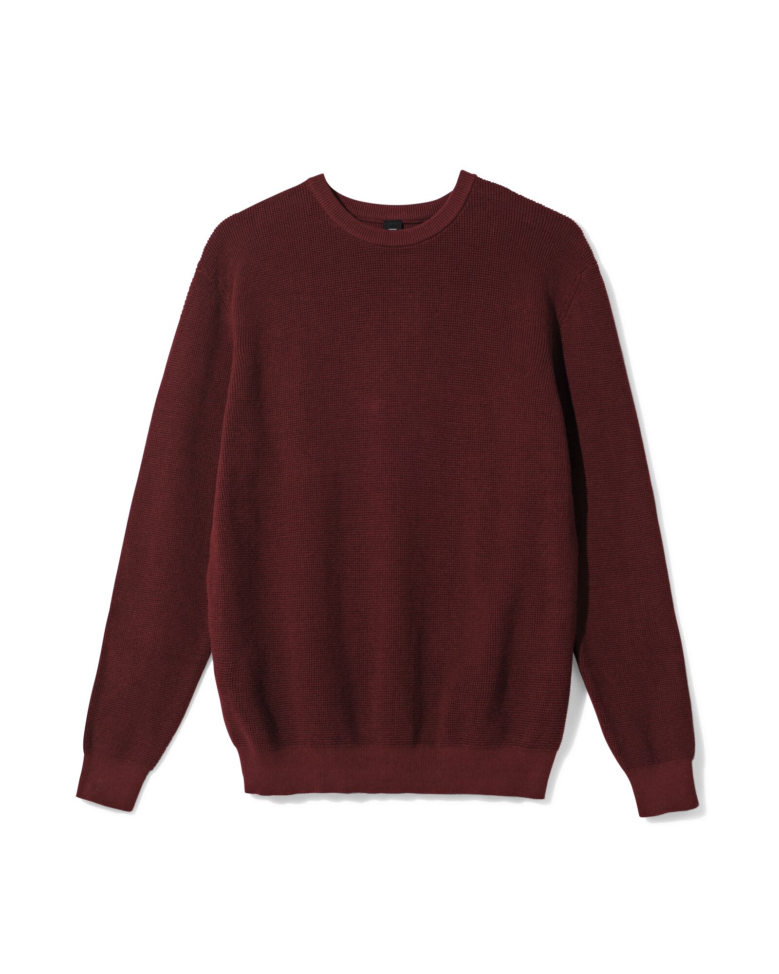 herentrui Lars wafel donkerrood donkerrood - 2140700DARKRED - HEMA