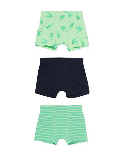 3 boxers enfant coton stretch oiseaux vert - 19271930GREEN - HEMA
