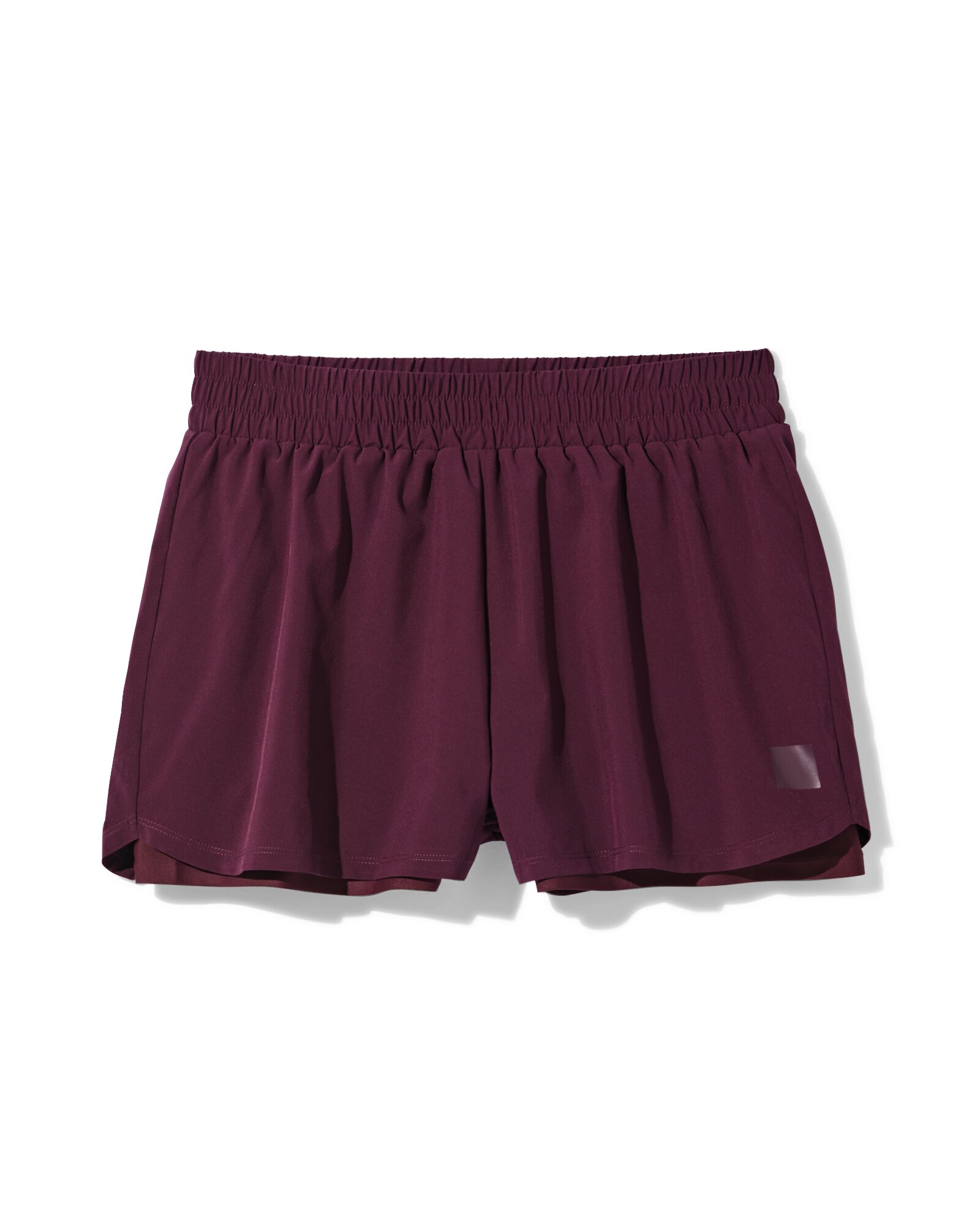 damessportbroekje  bordeauxrood bordeauxrood - 36000485BURGUNDYRED - HEMA