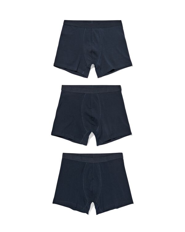boxer homme - 3 pi&egrave;ces bleu fonc&eacute; bleu fonc&eacute; - 19145050DARKBLUE - HEMA