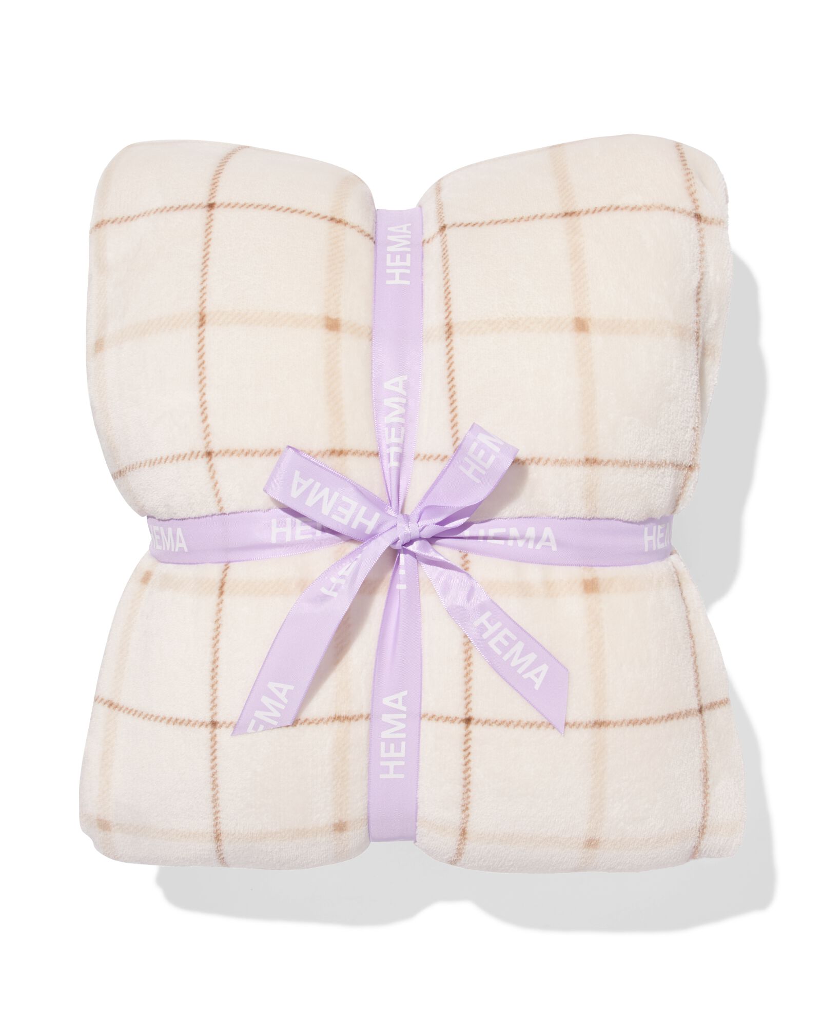 plaid 130x150cm sherpa naturel - 7325199 - HEMA