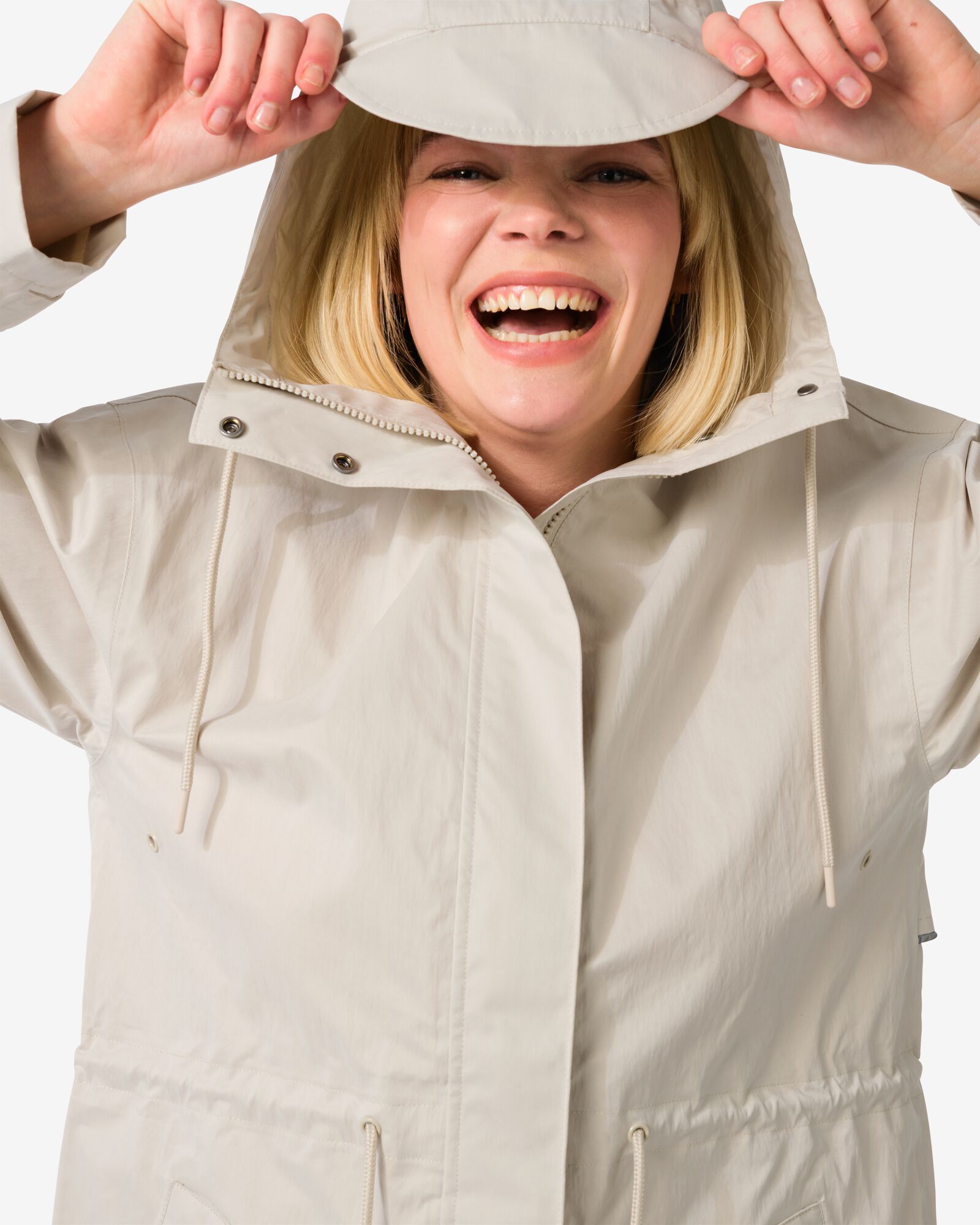 Damen-Regenjacke beige beige - 34450060BEIGE - HEMA