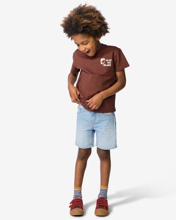 kindershort regular fit lichtblauw lichtblauw - 30720304LIGHTBLUE - HEMA