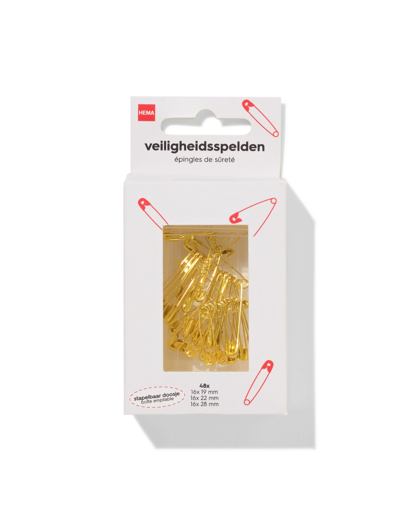 &eacute;pingles de s&ucirc;ret&eacute; dor&eacute;es - 36 pi&egrave;ces - 1400289 - HEMA