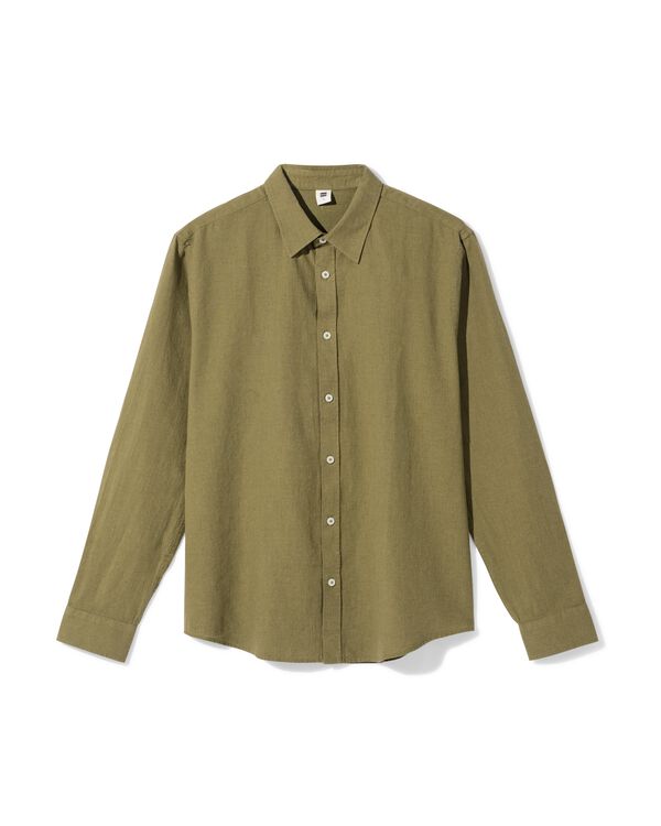 chemise homme Louis vert moyen vert moyen - 2131760MIDGREEN - HEMA