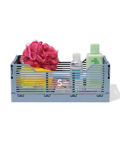 klapkrat letterbord recycled donkerblauw S  20 x 30 x 11,5 - 39811087 - HEMA