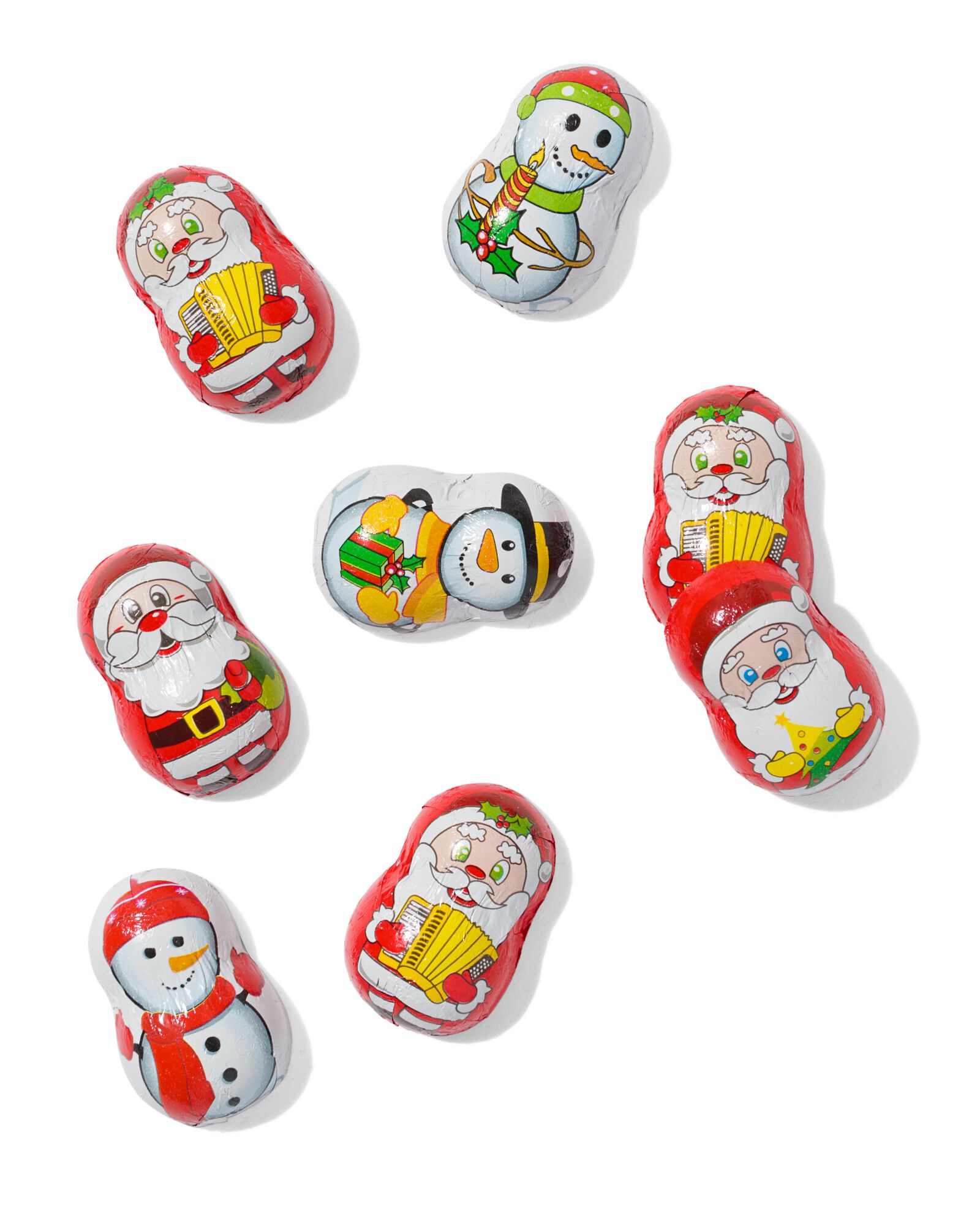 Schoko-Weihnachts- und -Schneem&auml;nner im Netz, 80 g - 24572251 - HEMA