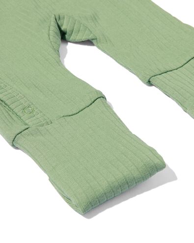 newborn meegroei jumpsuit rib met bamboe stretch groen 50/56 - 33479412 - HEMA