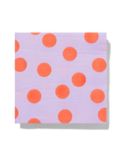 serviettes pois 33x33cm - lot de 20 - 14250204 - HEMA