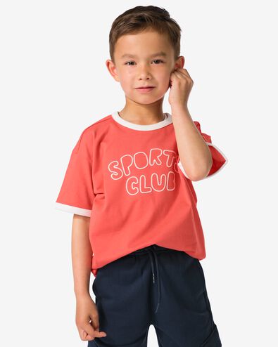 t-shirt enfant sports club rouge - 30704501RED - HEMA