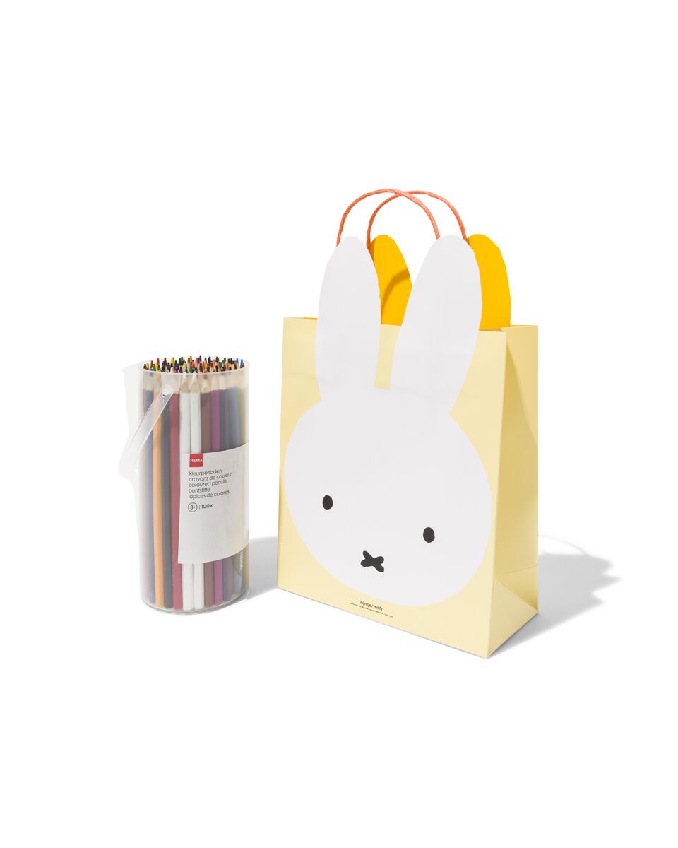 Miffy-Geschenktasche, gelb, 8 x 18 x 21 cm - 25850086 - HEMA