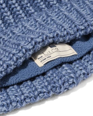 bonnet b&eacute;b&eacute; pompon bleu bleu - 33200375BLUE - HEMA