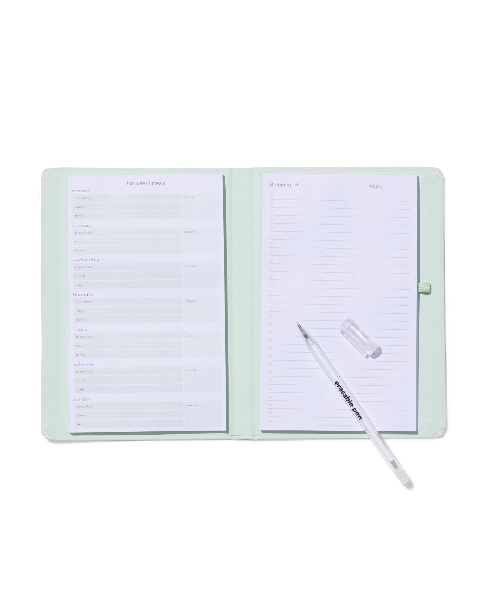 planificateur de repas avec stylo en livret 21x15 cm  - 14103704 - HEMA