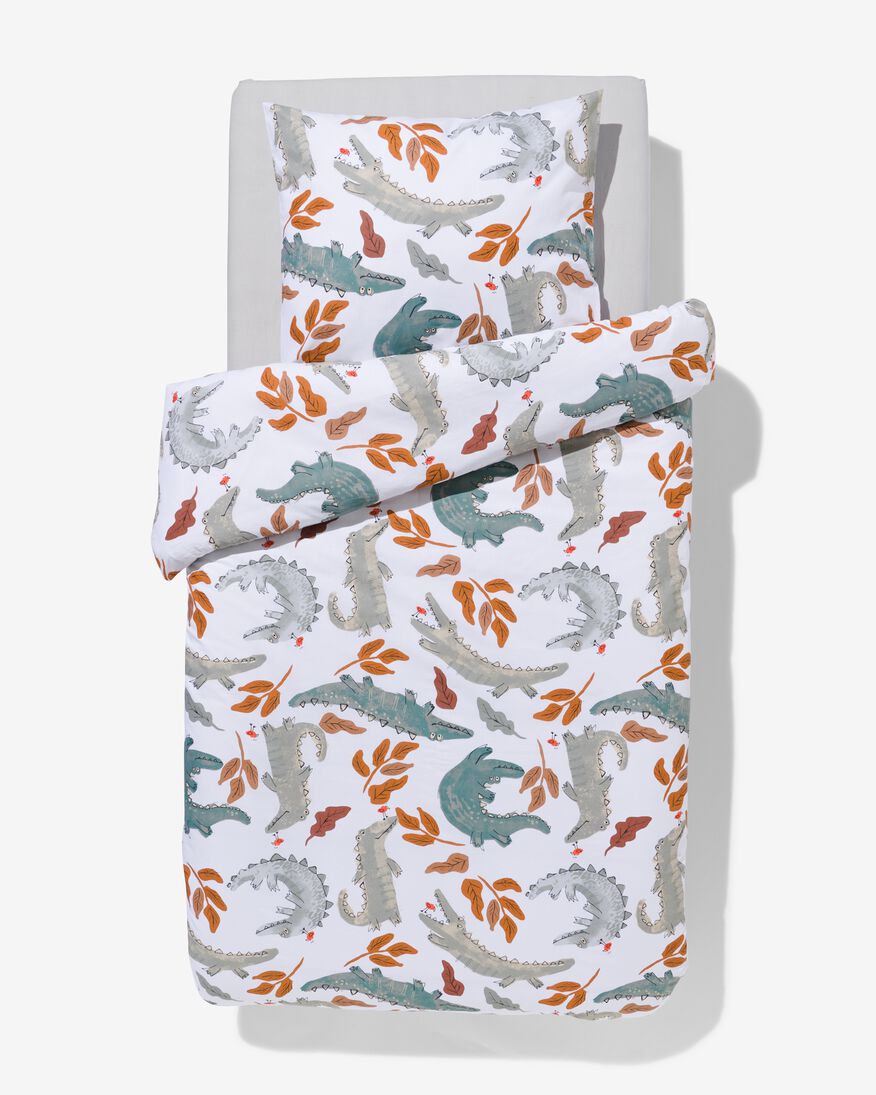 Kinder-Bettwäsche, Soft Cotton, 140 x 200 cm, Krokodile - 5730206 - HEMA