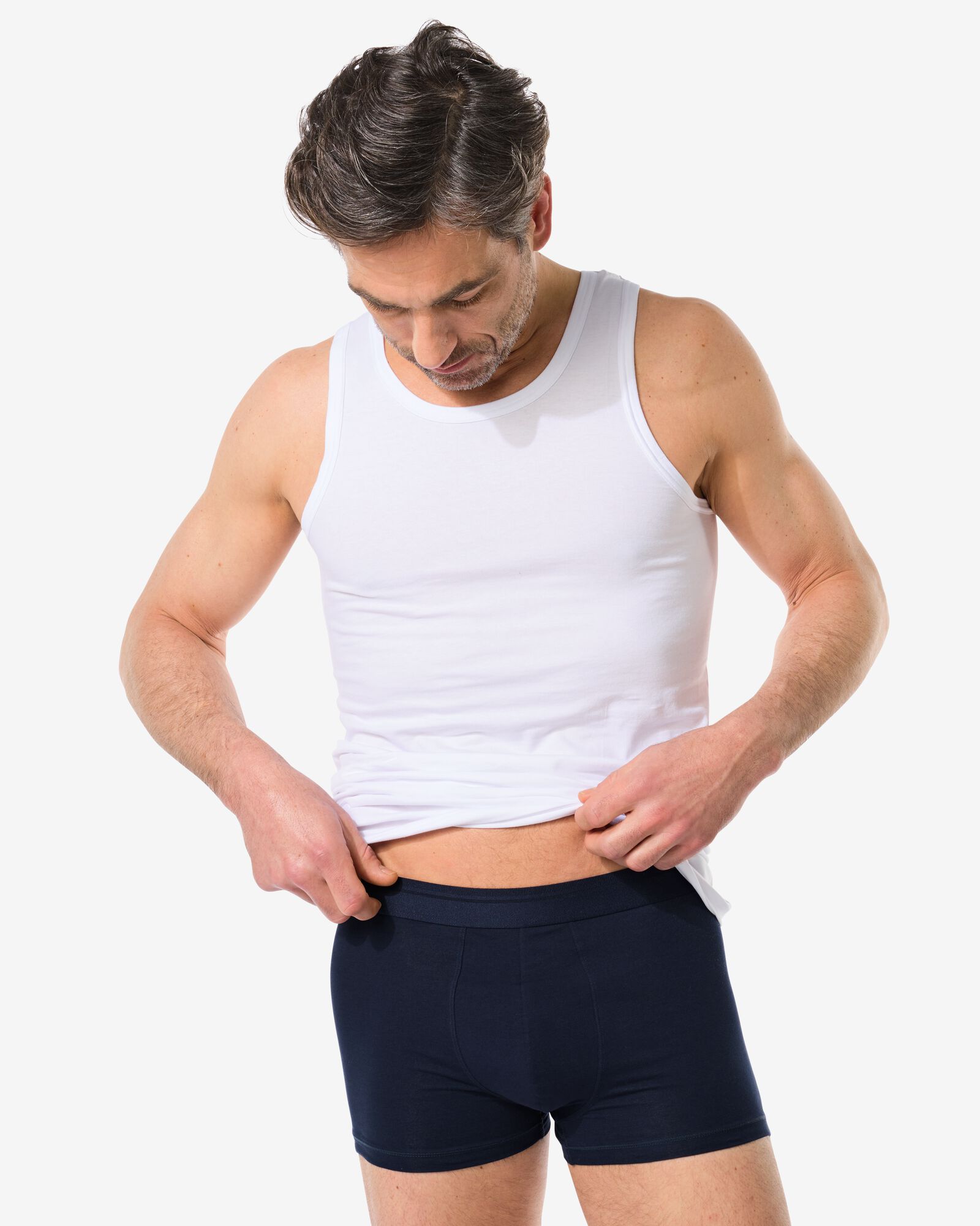 2er-Pack Herren-Boxershorts, lang, Real Lasting dunkelblau - 19144130DARKBLUE - HEMA