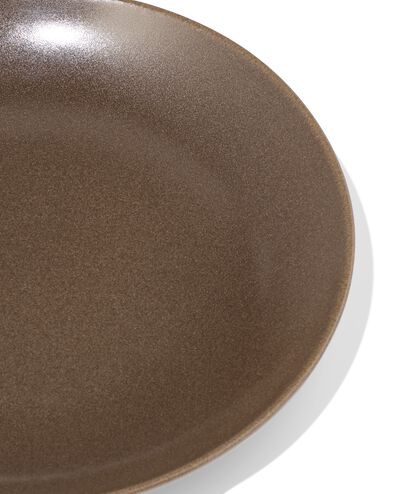 ontbijtbord ⌀21cm PUUR reactief glazuur donkerbruin - 9650402 - HEMA
