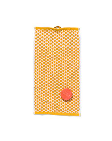 petite serviette - 30x55 cm - qualité épaisse - ocre pois jaune ocre petite serviette - 5220029 - HEMA