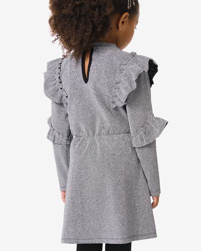 Kinderkleid mit R&uuml;schen und Glitzer silber silber - 30836607SILVER - HEMA
