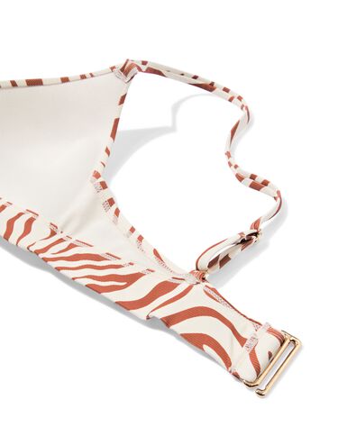 damesbikinitop Janna push-up rib zebra chocoladebruin chocoladebruin - 22360380CHOCOLATEBROWN - HEMA