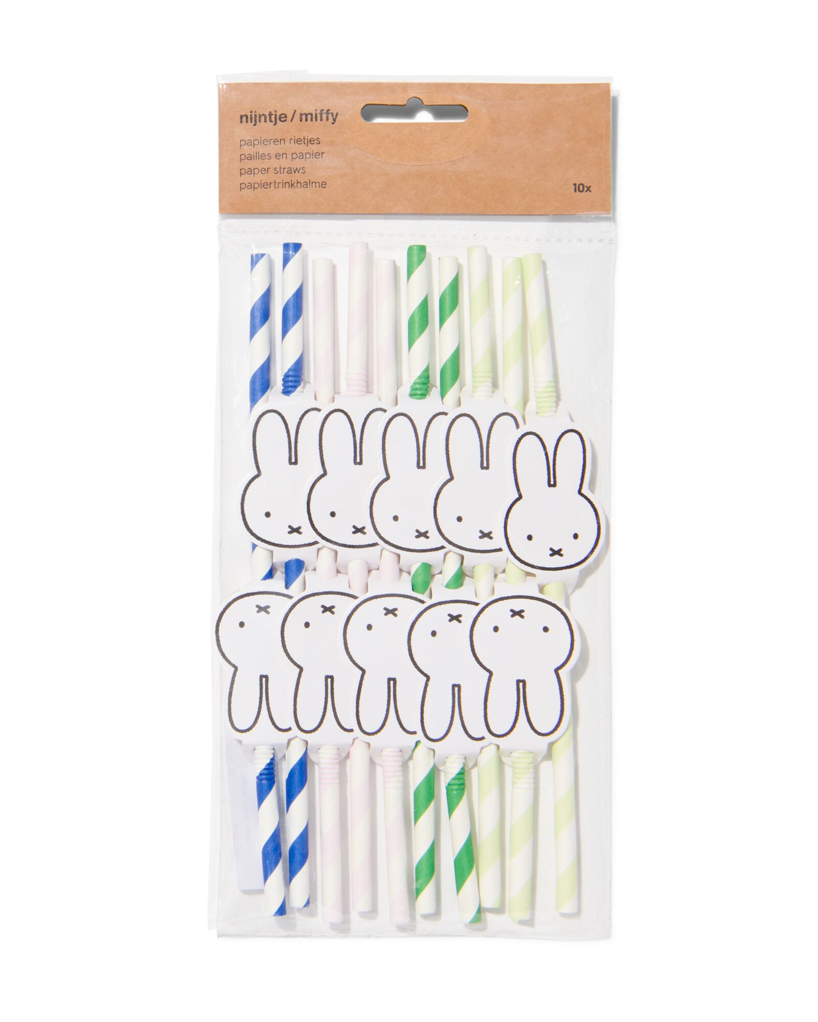 10er-Pack Papier-Trinkhalme, Miffy - 14210206 - HEMA
