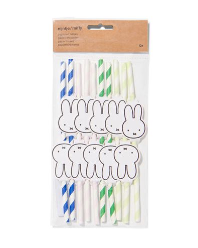 10er-Pack Papier-Trinkhalme, Miffy - 14210206 - HEMA