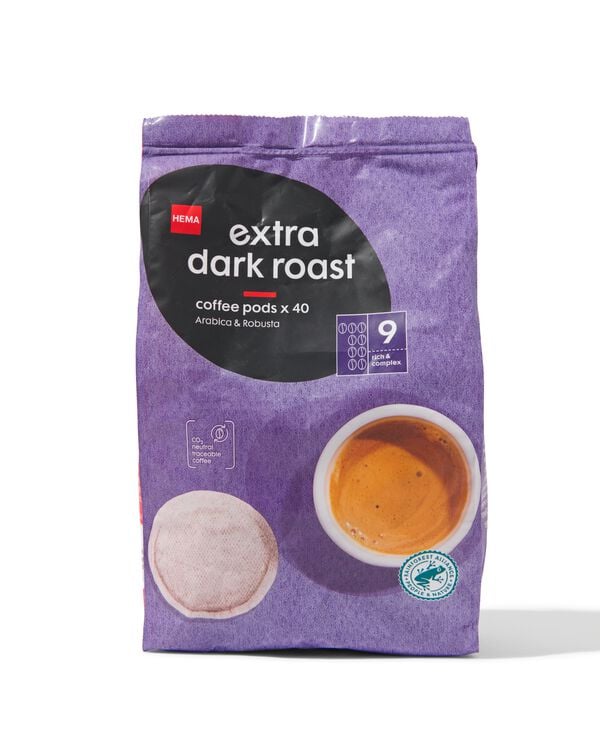 40er-Pack Kaffeepads, Extra Dark Roast - 17150032 - HEMA
