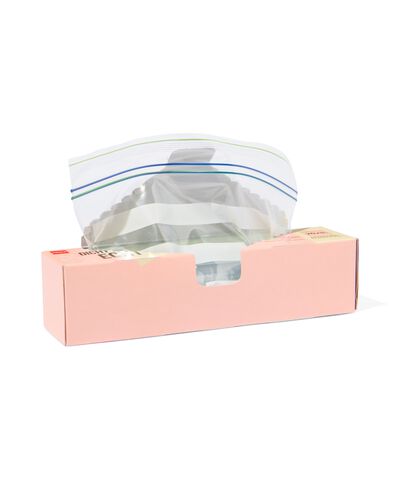 20 sacs refermables 1L avec zips et fond - 20510086 - HEMA