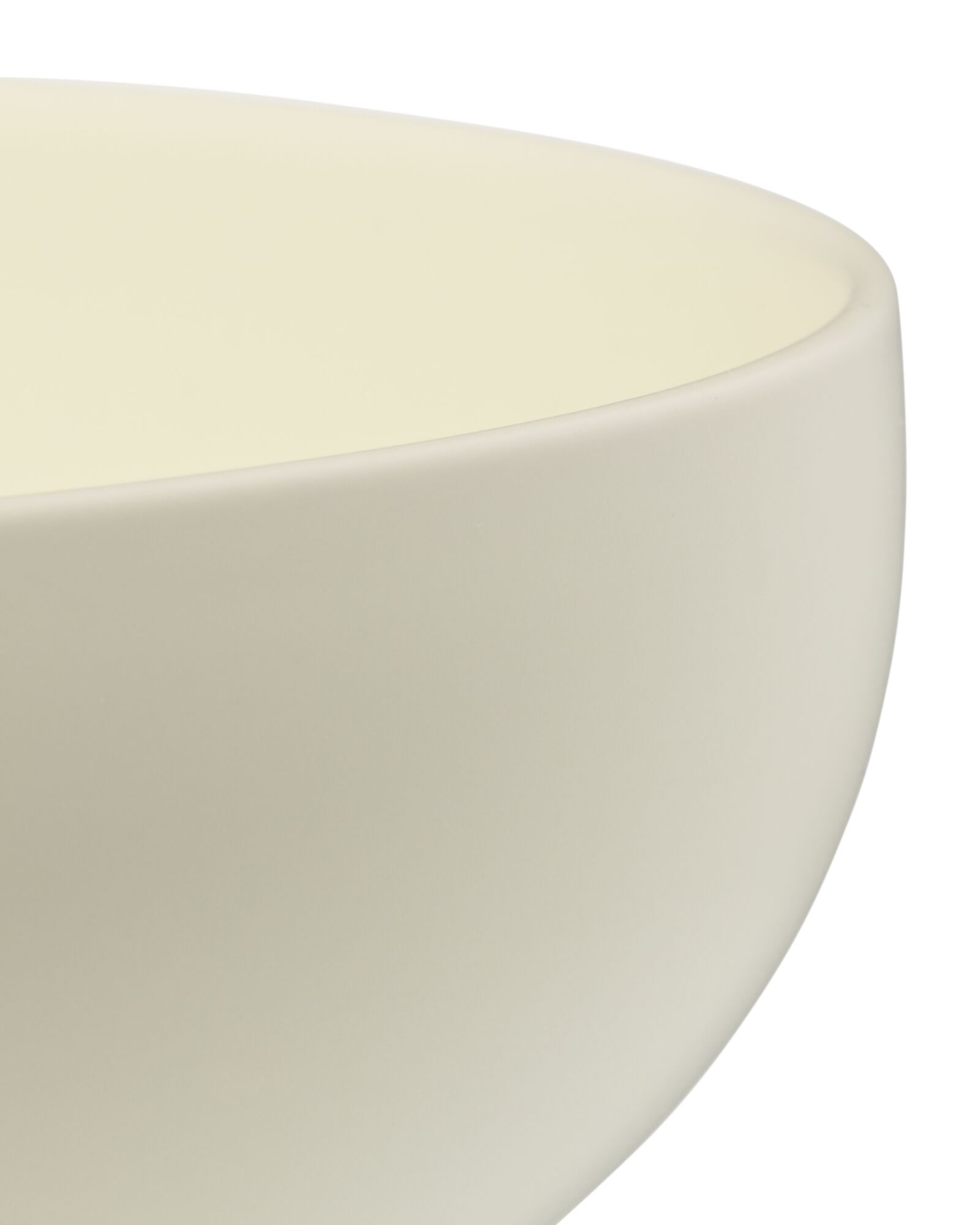 schaaltje ⌀14.5x5cm aardewerk mat geel - 9650376 - HEMA