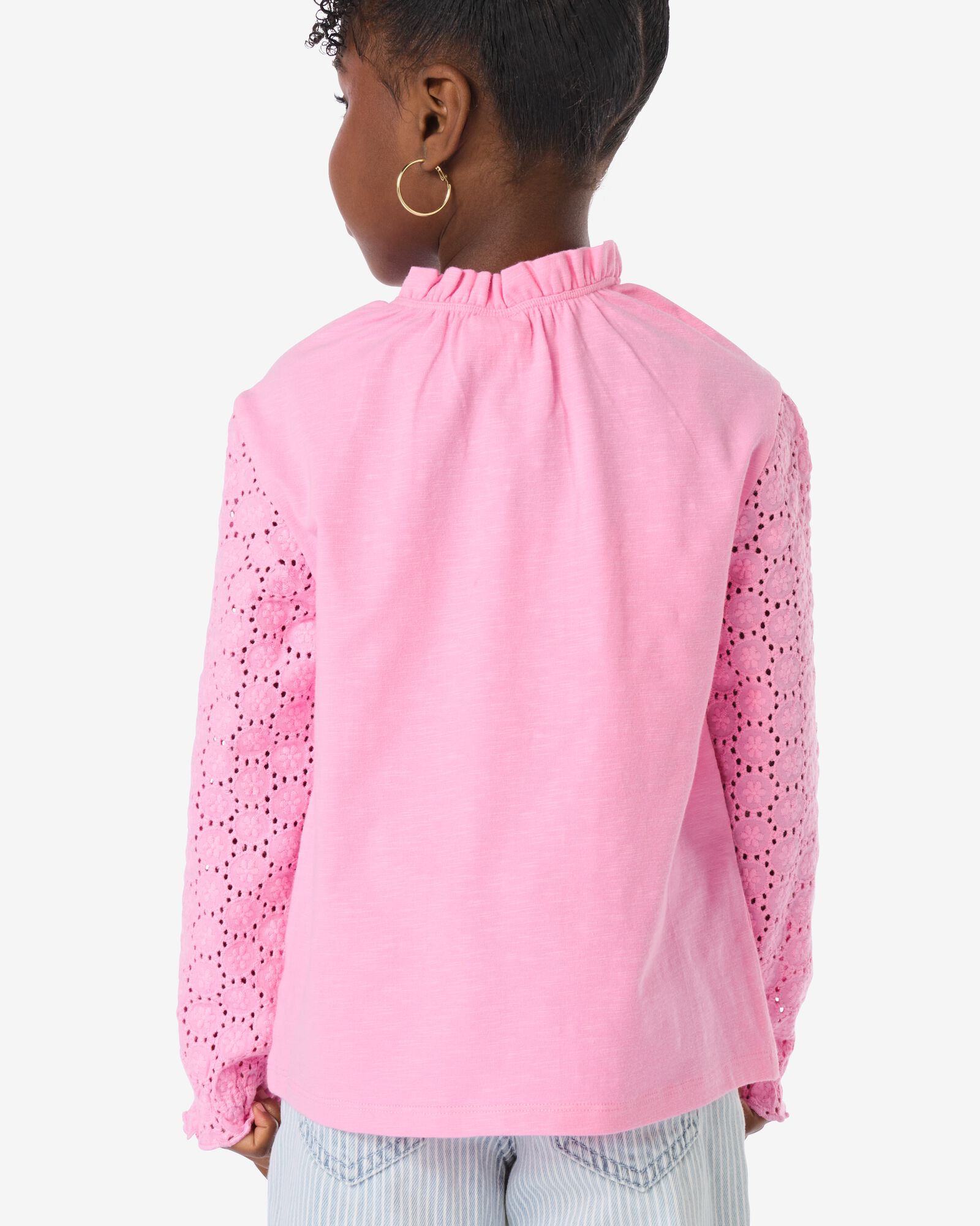 haut enfant brod&eacute; rose - 30823448PINK - HEMA
