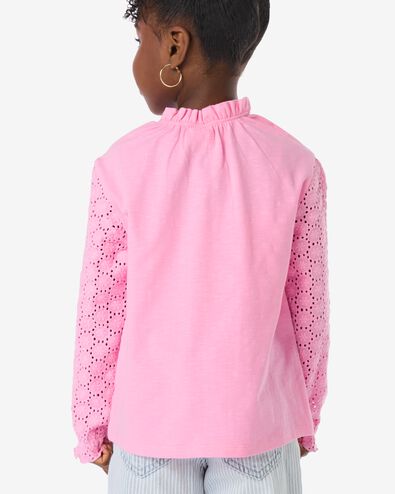 kindertop broderie roze - 30823448PINK - HEMA