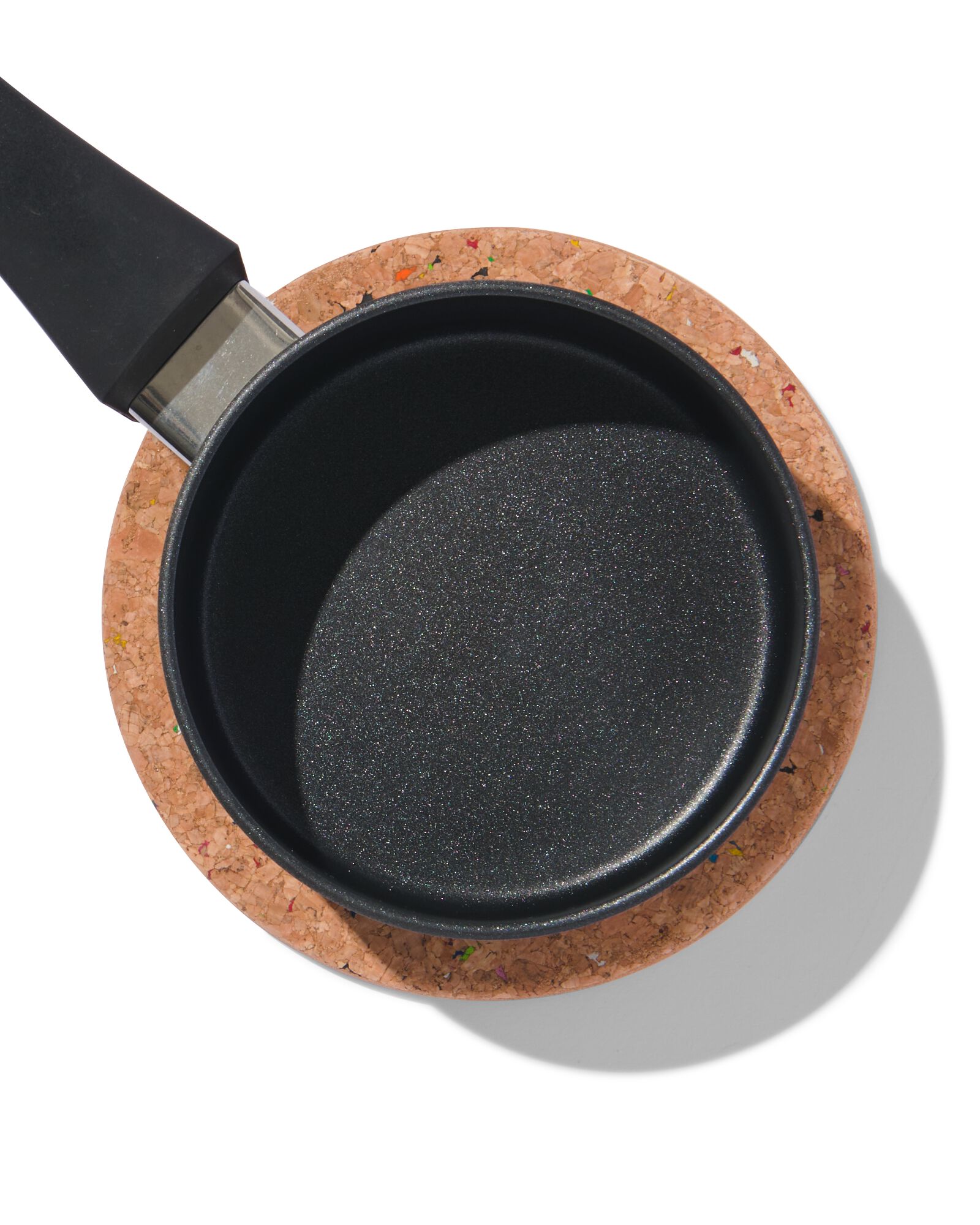 onderzetter theepot &Oslash; 18 cm kurk recycled terrazzo - 80660027 - HEMA