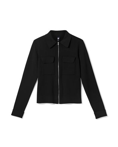 Damen-Strickjacke Ivory schwarz schwarz - 36206480BLACK - HEMA