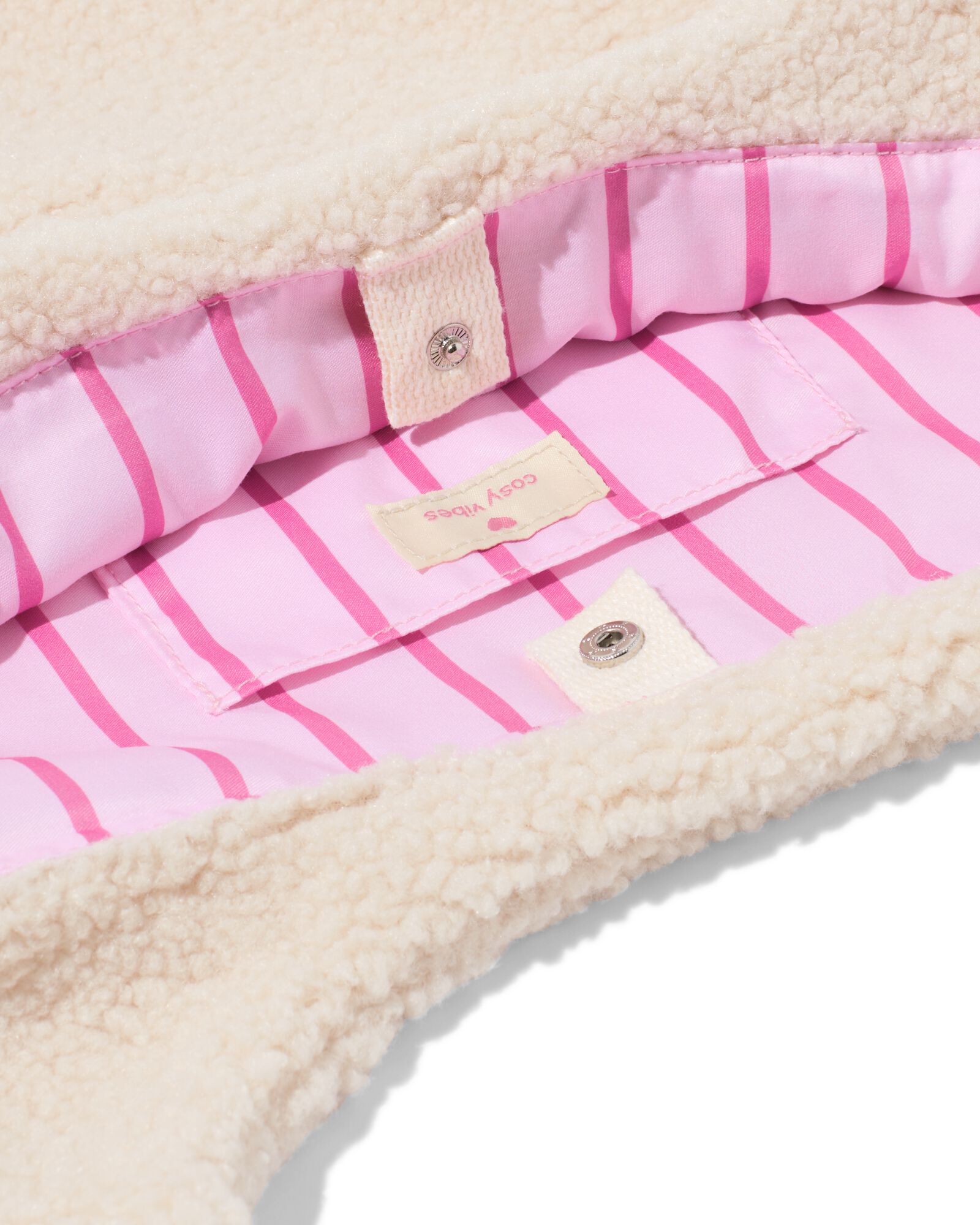 sac à bandoulière 50x37 cm teddy crème  - 61100251 - HEMA