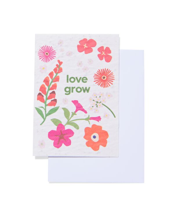 carte de voeux "love grow" avec graines - 41800634 - HEMA