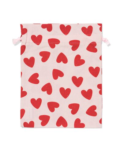 petit sac cadeau M tissu c&oelig;ur - 14700598 - HEMA
